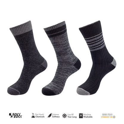 3 PACK COMFORT BOOT SOCKS BLACK