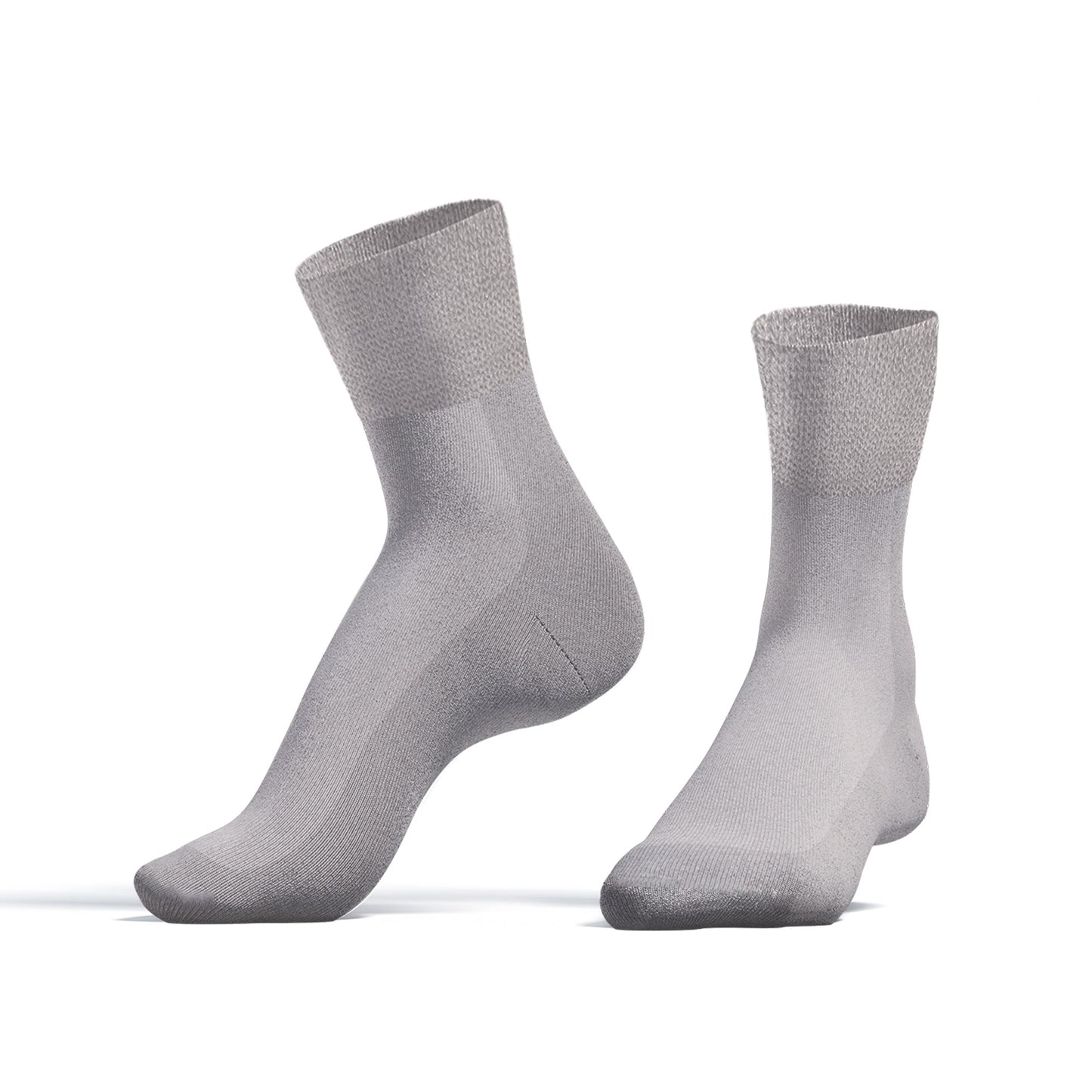 6 PACK DIABETIC QUARTER SOCKS FOR MEN AND WOMEN GREY