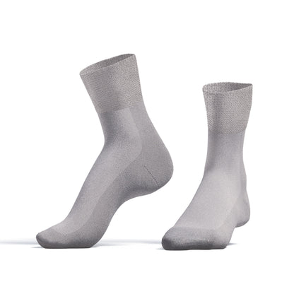 6 PACK DIABETIC QUARTER SOCKS FOR MEN AND WOMEN GREY