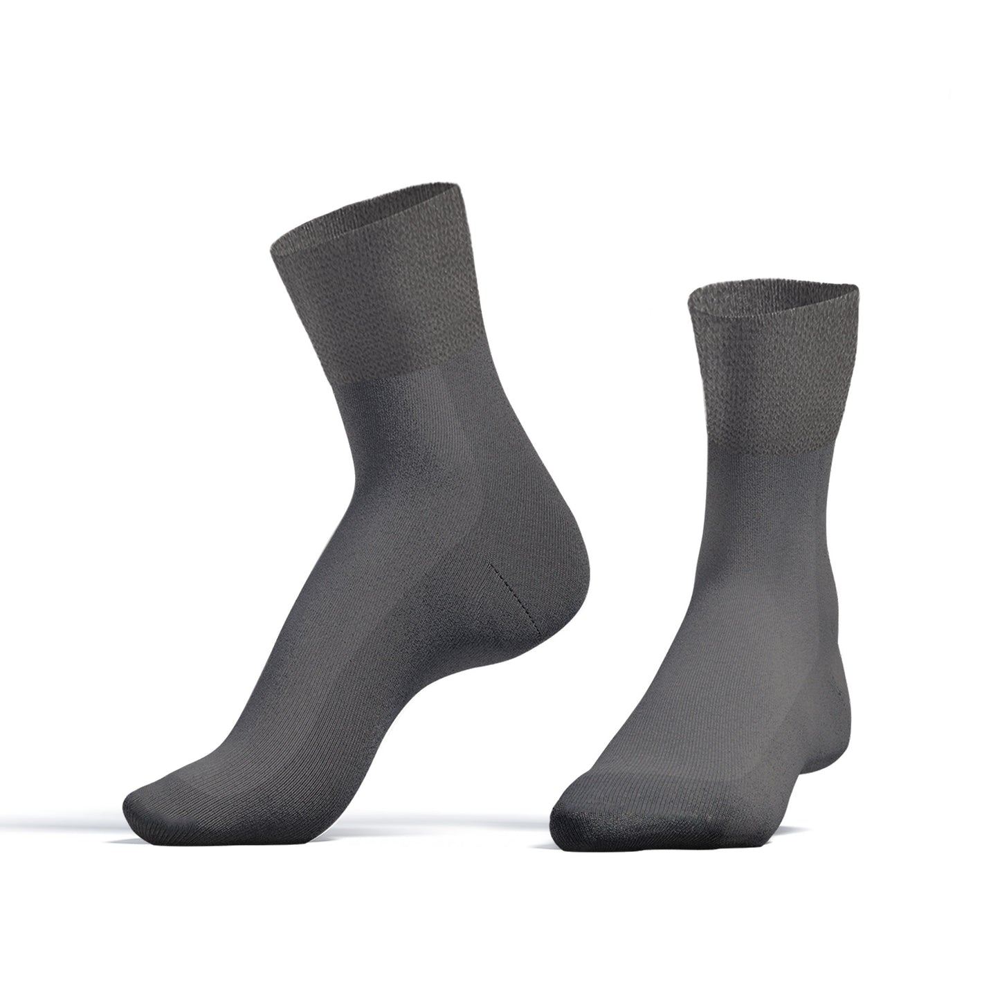 6 PACK DIABETIC QUARTER SOCKS FOR MEN AND WOMEN GREY