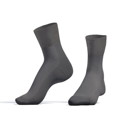 6 PACK DIABETIC QUARTER SOCKS FOR MEN AND WOMEN GREY