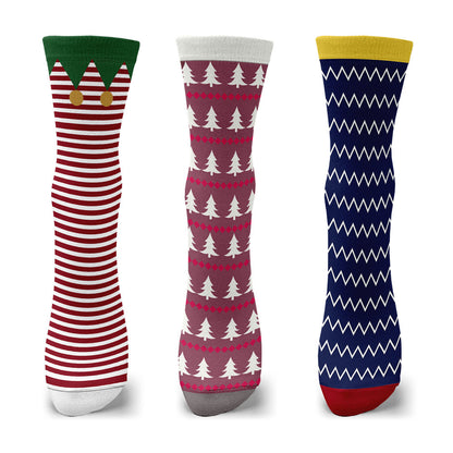 3 PACK CHRISTMAS SOCKS ELFIE SELFIE